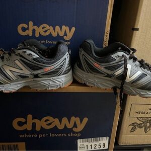 New Balance Men's Gray with Orange accents  Trail Running Shoes